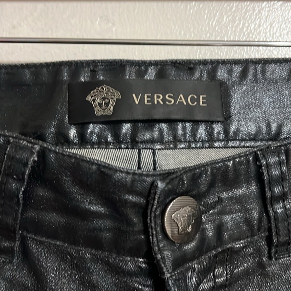 Versace Leather Effect Waxed Denim - Picture 5 of 6